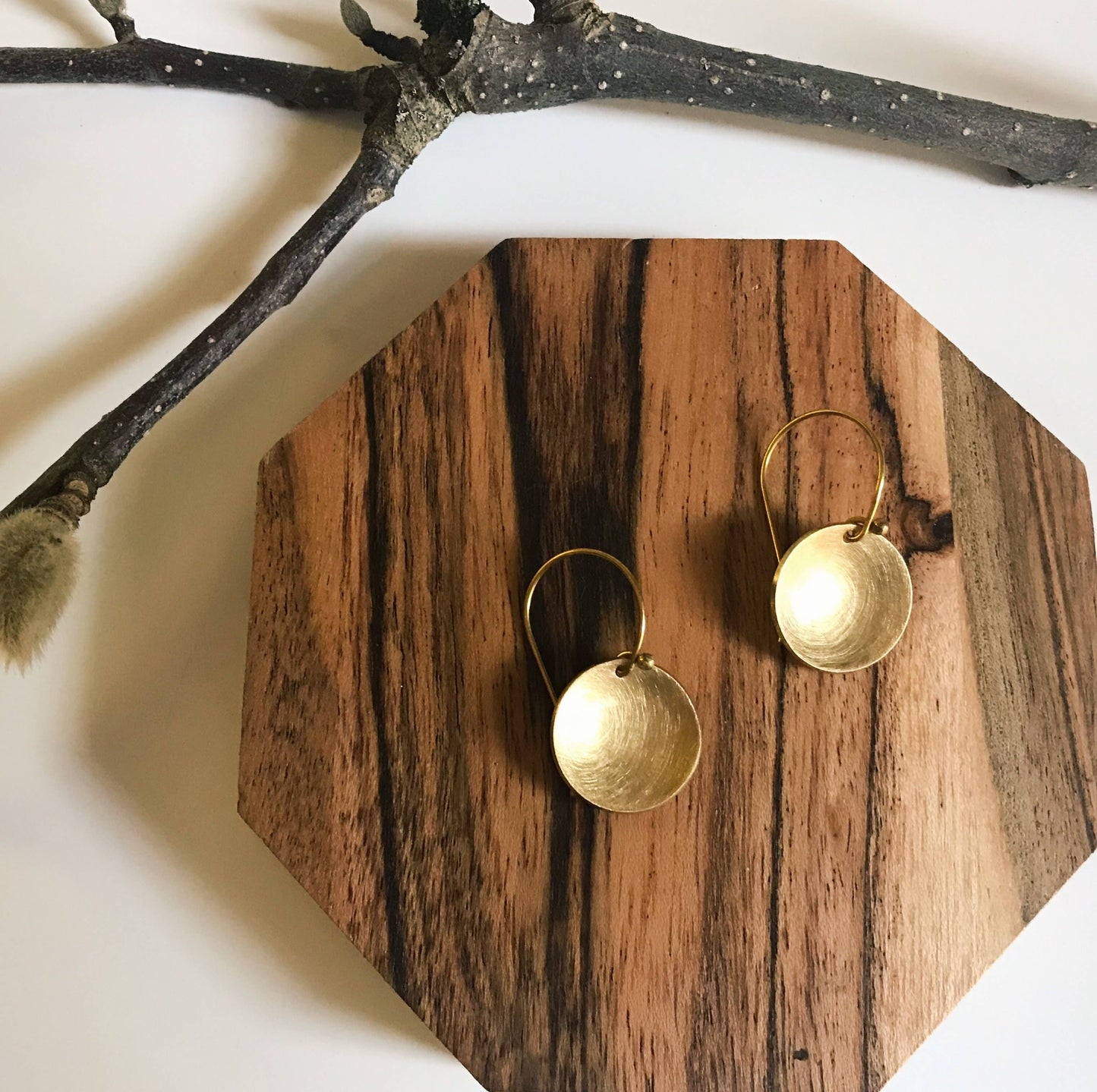 Small bowl earrings