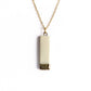 Small Rectangle - White + Gold