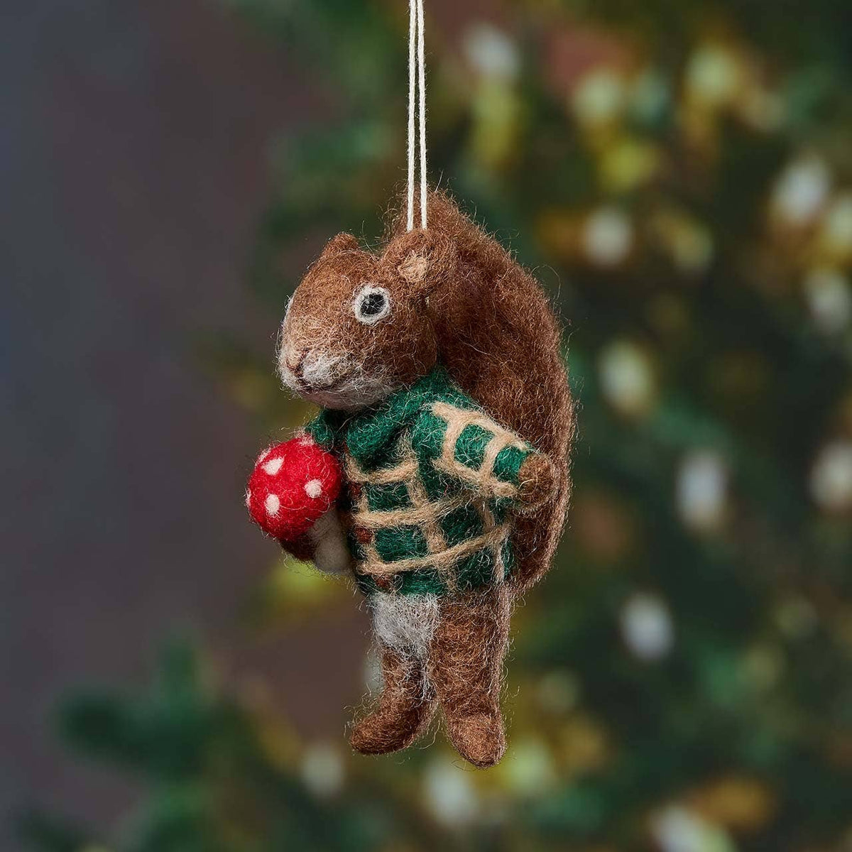 Foraging Squirrel Christmas Ornament