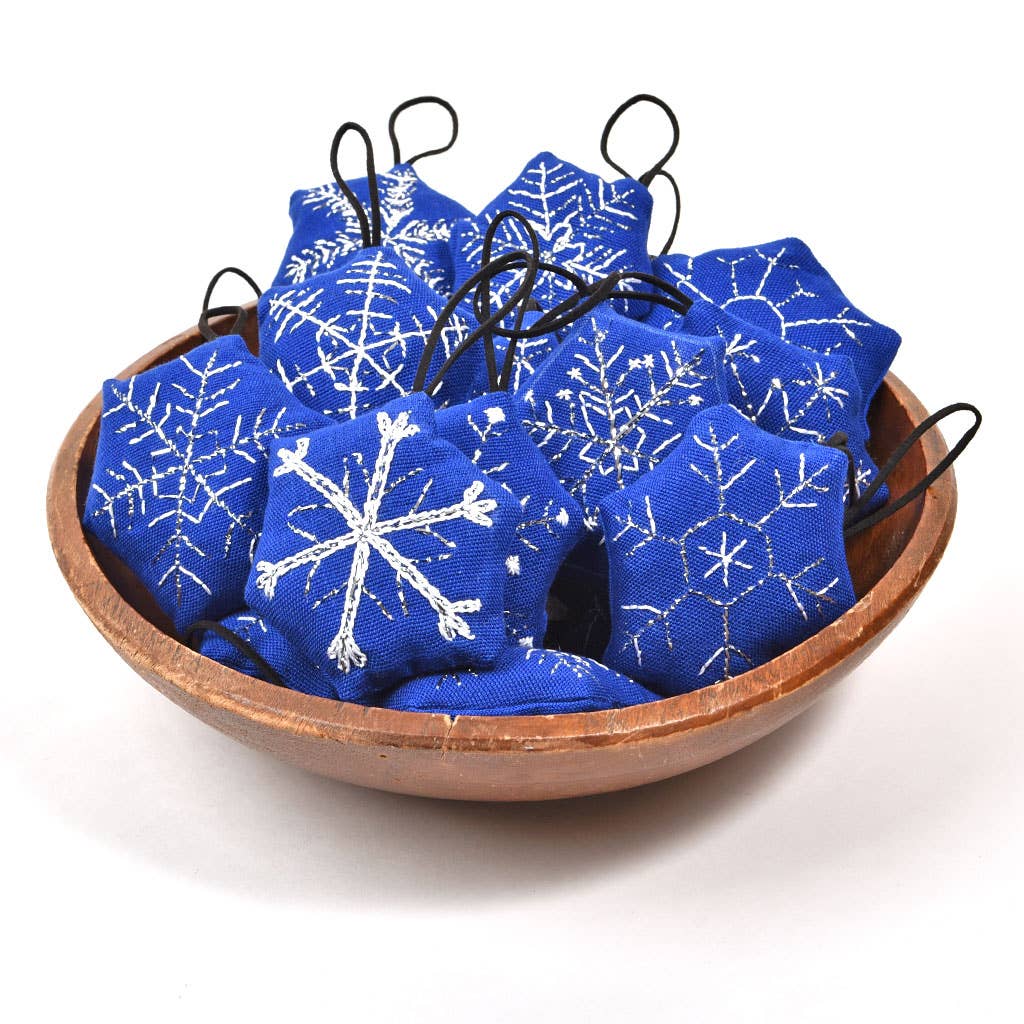 Hand Embroidered Christmas Holiday Ornaments from Guatemala