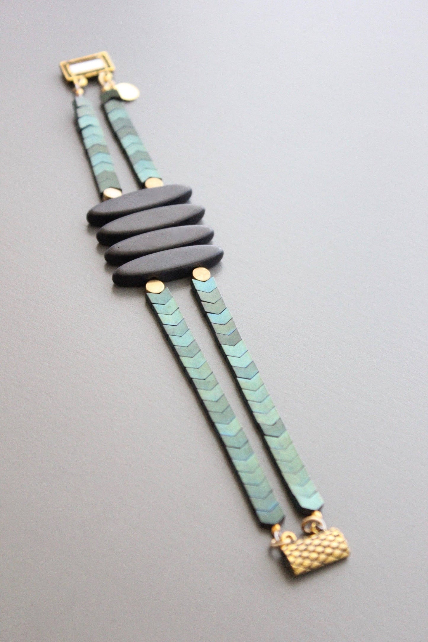 Hematite & Magnesite Bracelet