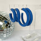 Ellory Hoops in Electric Blue