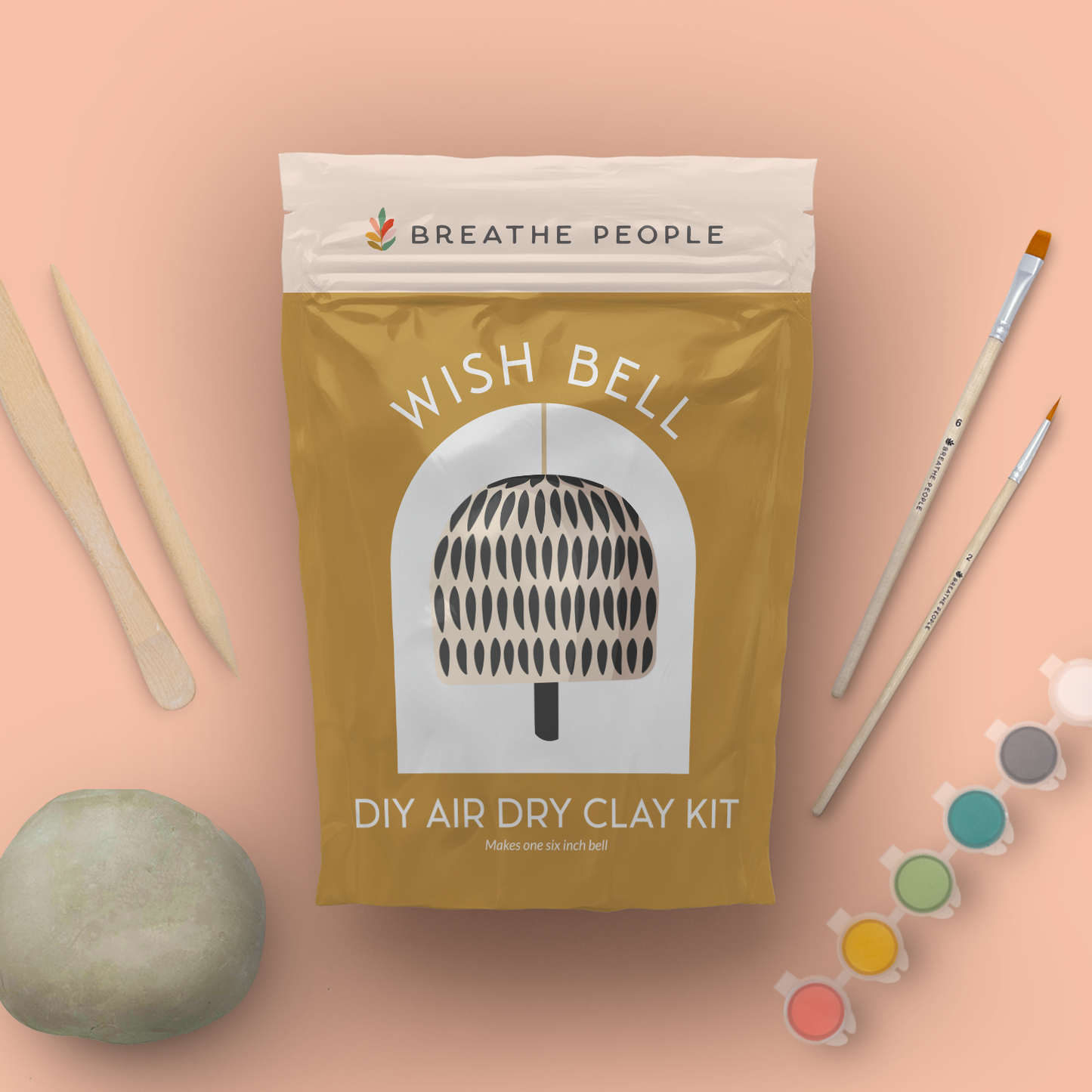 DIY Air Dry Clay Kit- Wish Bell