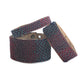 Large Ombre Garnet and Slate Beaded Leather Cuff