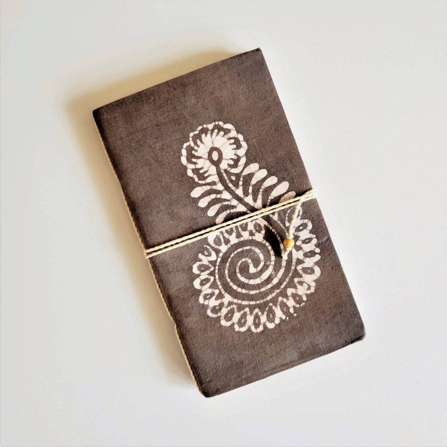 Black Kolka Pattern Vegetable Dyed Batik Journal