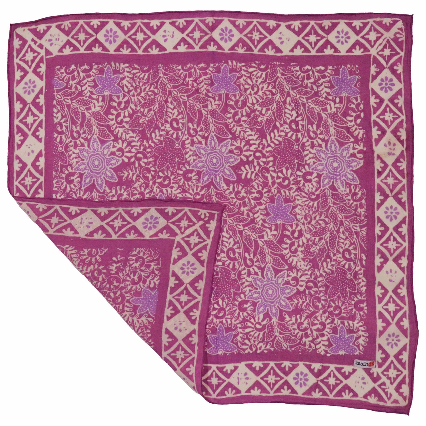 Hand Dyed Batik Bandana - Pink Lilac