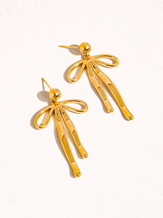 Oliver 18K Plated Bow Dangle Earring