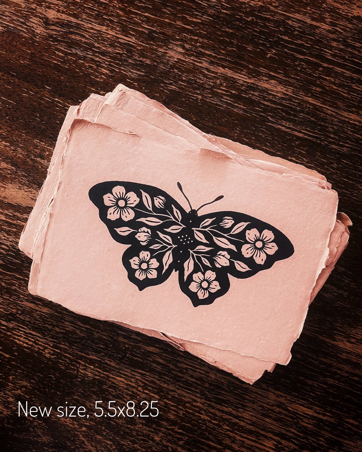 5.5x8.25 Butterfly Block Print