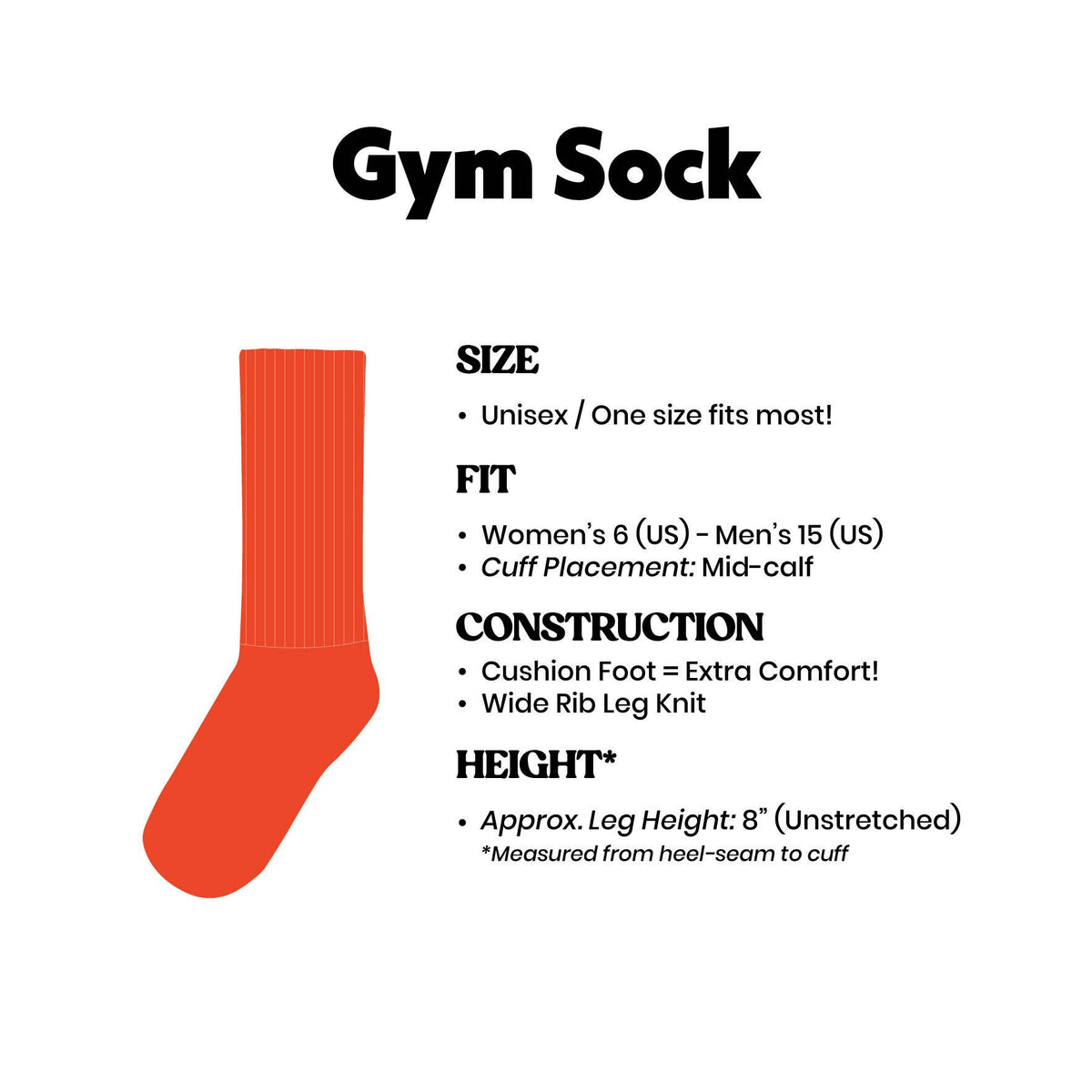 100% That Queen Gym Crew Socks