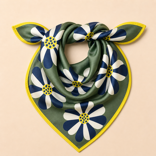 Silk Scarf: Mod Daisy