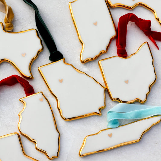 NC Porcelein Ornament