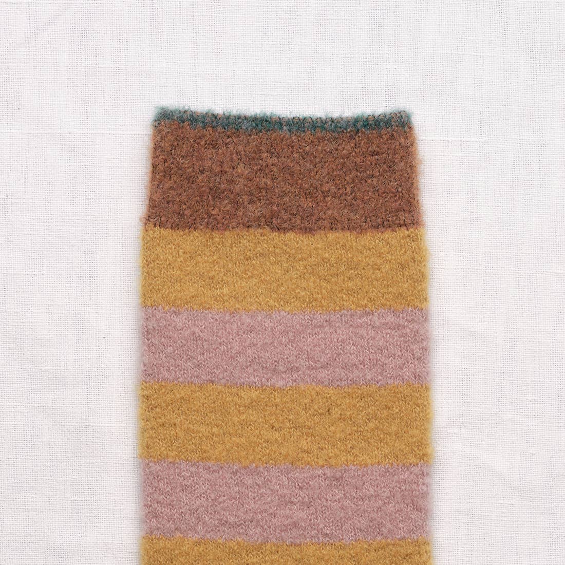 Wool Blend Mousse Honey Striped Socks