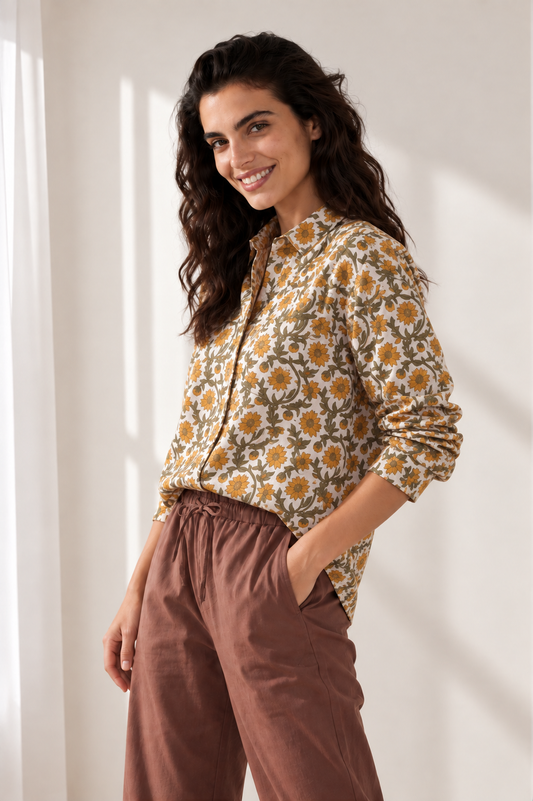 Good Boyfriend Shirt - Floral Sunshine