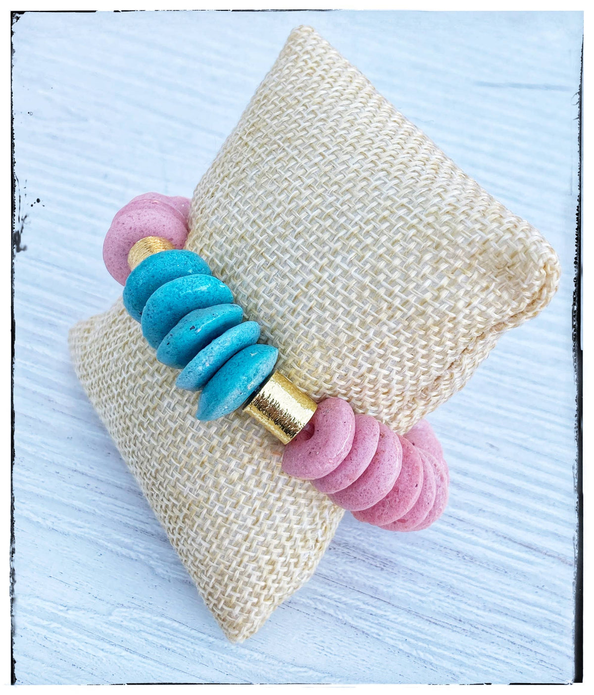 Pink Ashanti Glass Bracelet