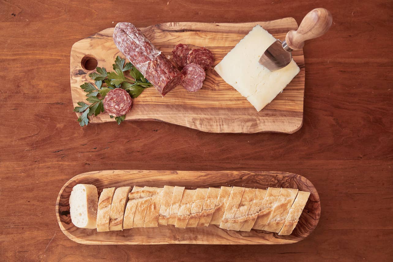 Italian Olivewood Charcuterie and Cheese Board
