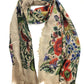 Jardin Wool Scarf/Wrap Beige Bird