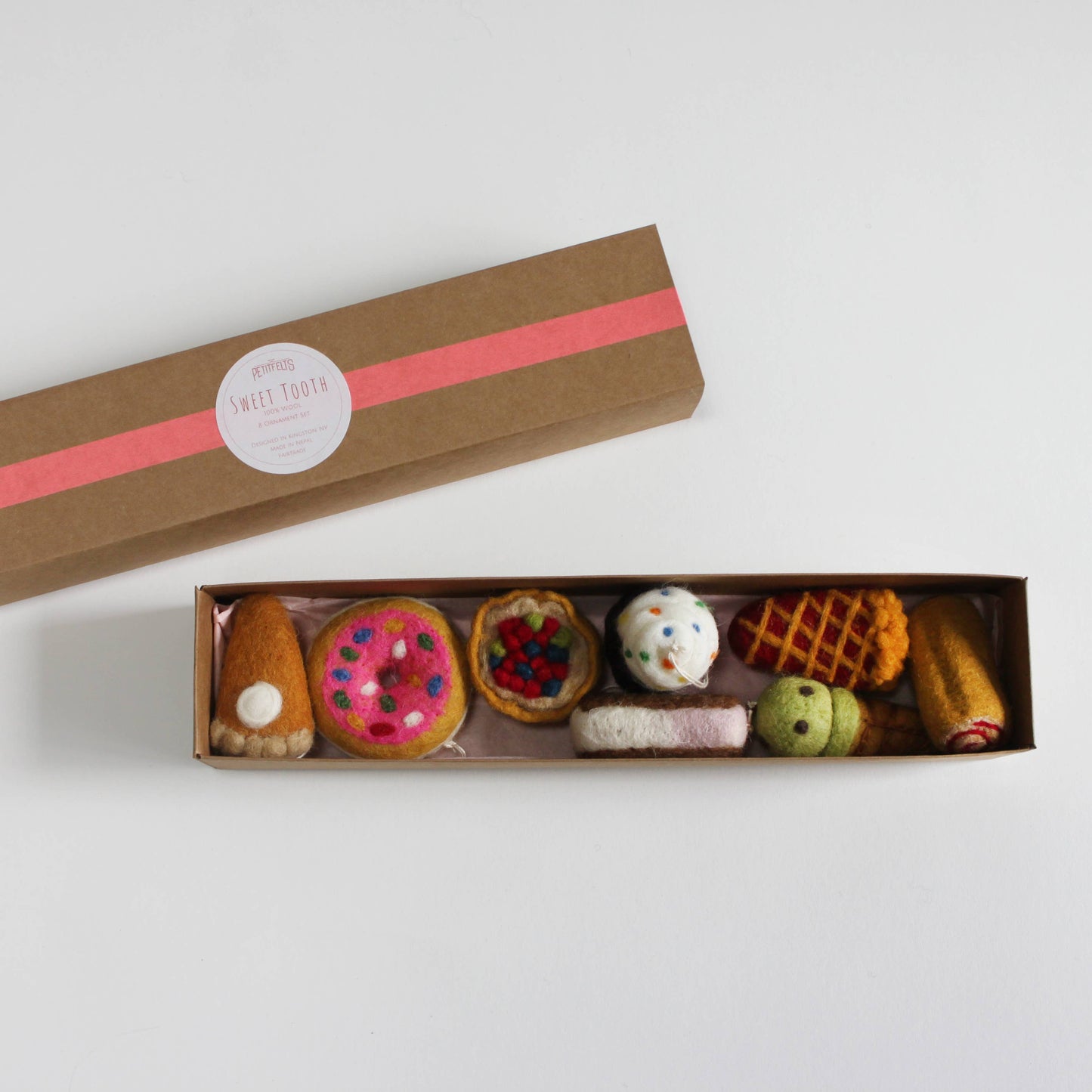 Felted Wool Desserts Ornament Set