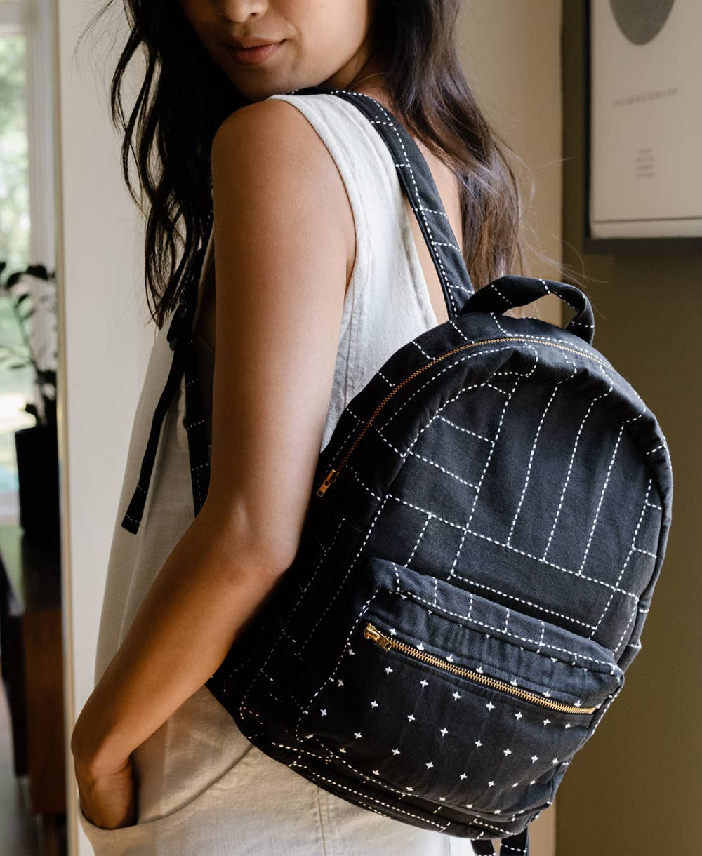 Small Crosshatch Backpack