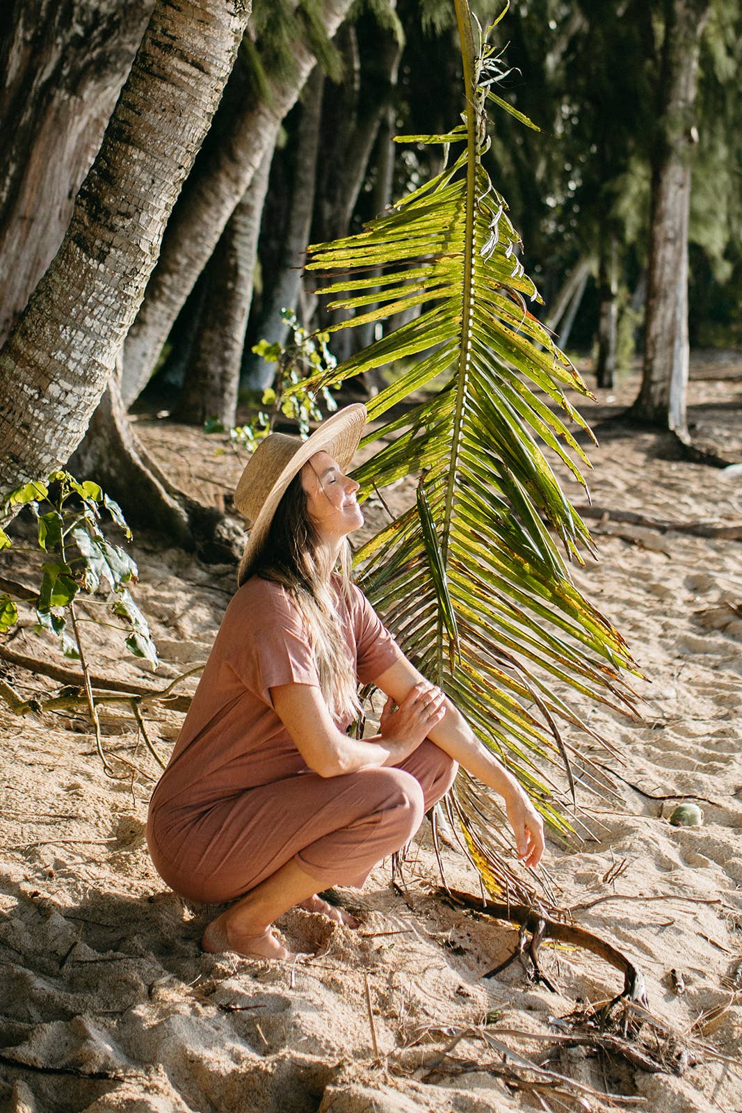 Short Sleeve Light Terracotta Jumpsuit