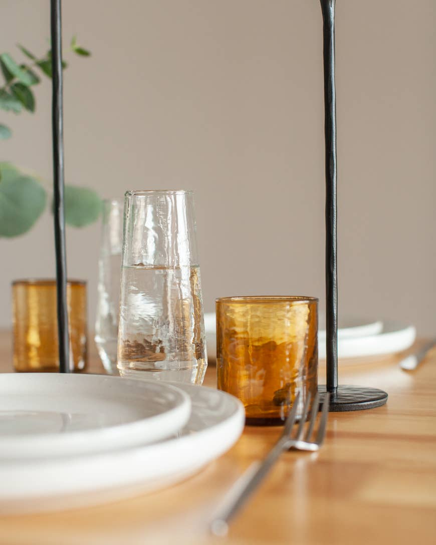 Handblown Hammered Glass