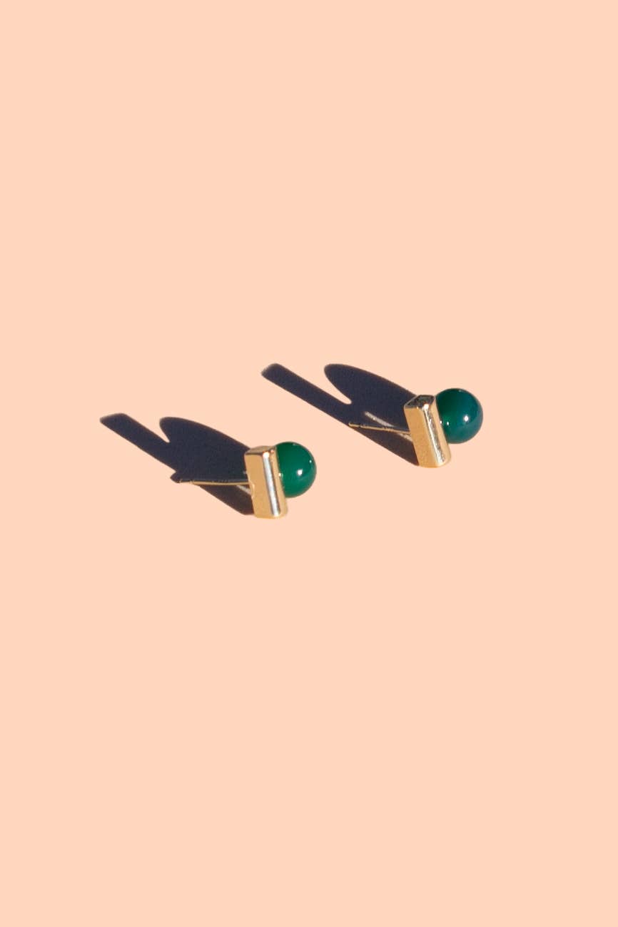 Morse Code Studs - 18K Gold Plated