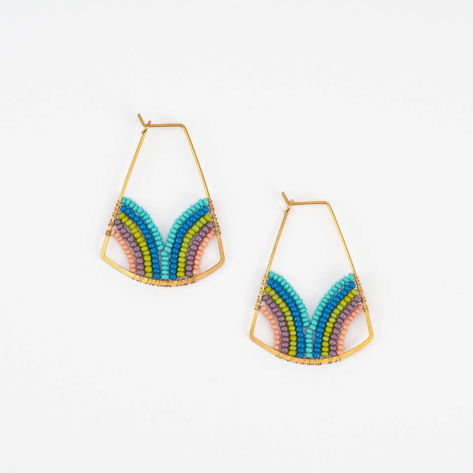 Wellspring Beaded Hoop Earrings