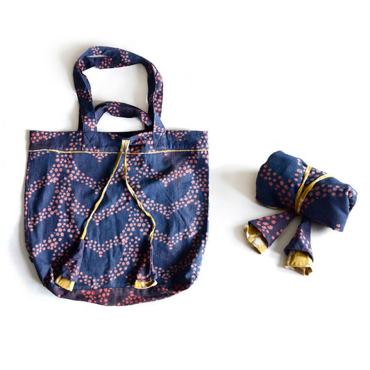 Hand-Dyed Indigo Tote Bag