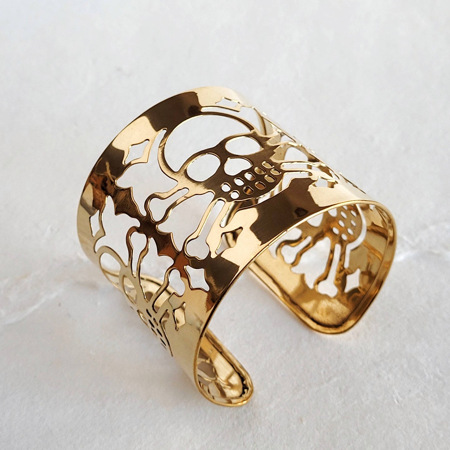 Brass Skull Cuff