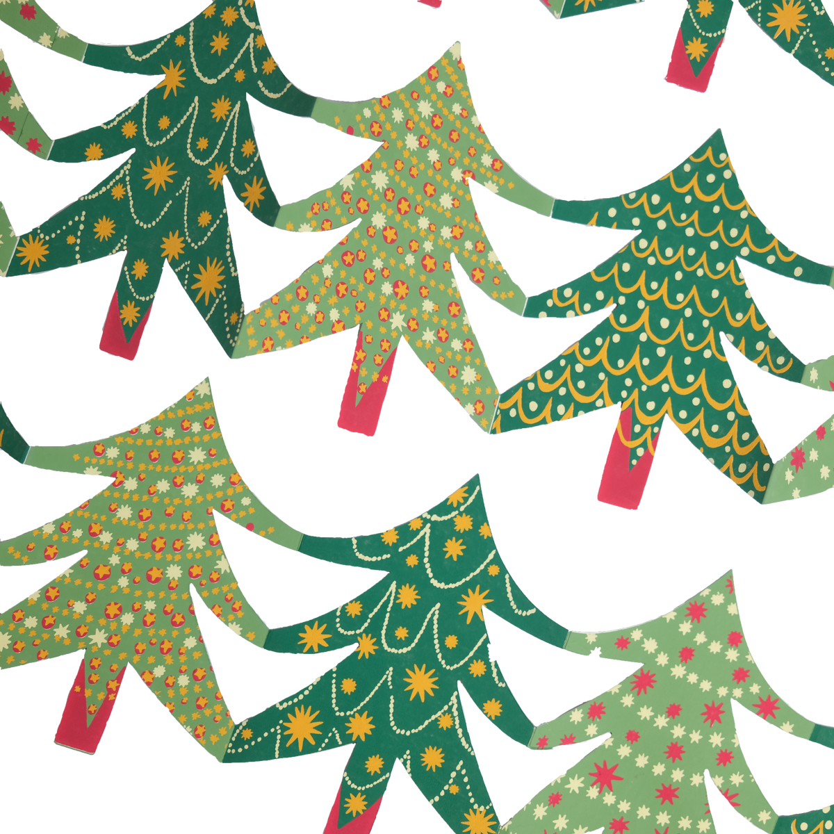 Christmas Tree Concertina Garland