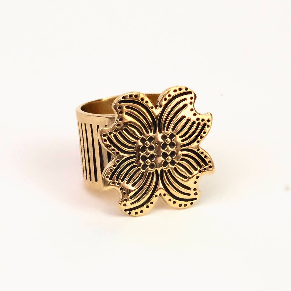 Amy Brass Bandana Slide Ring