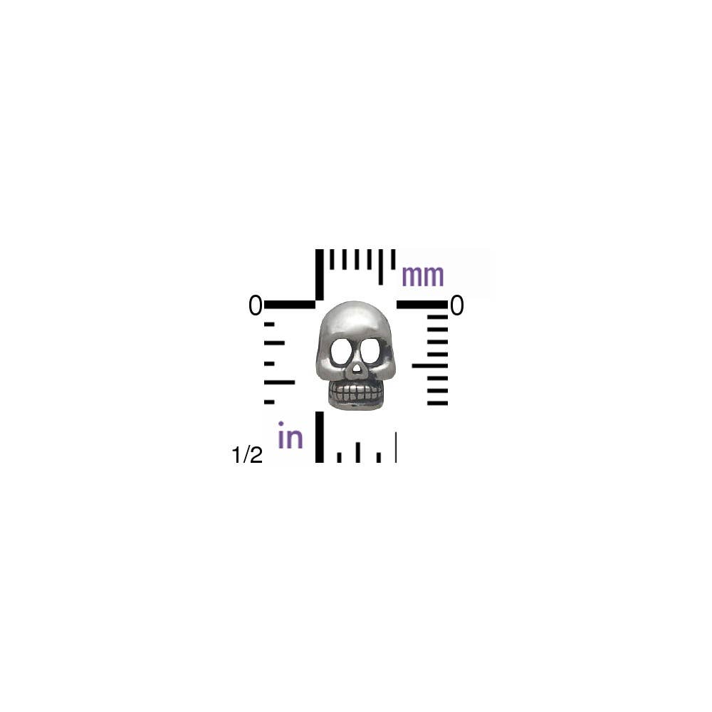 Bronze Skull Post Earring