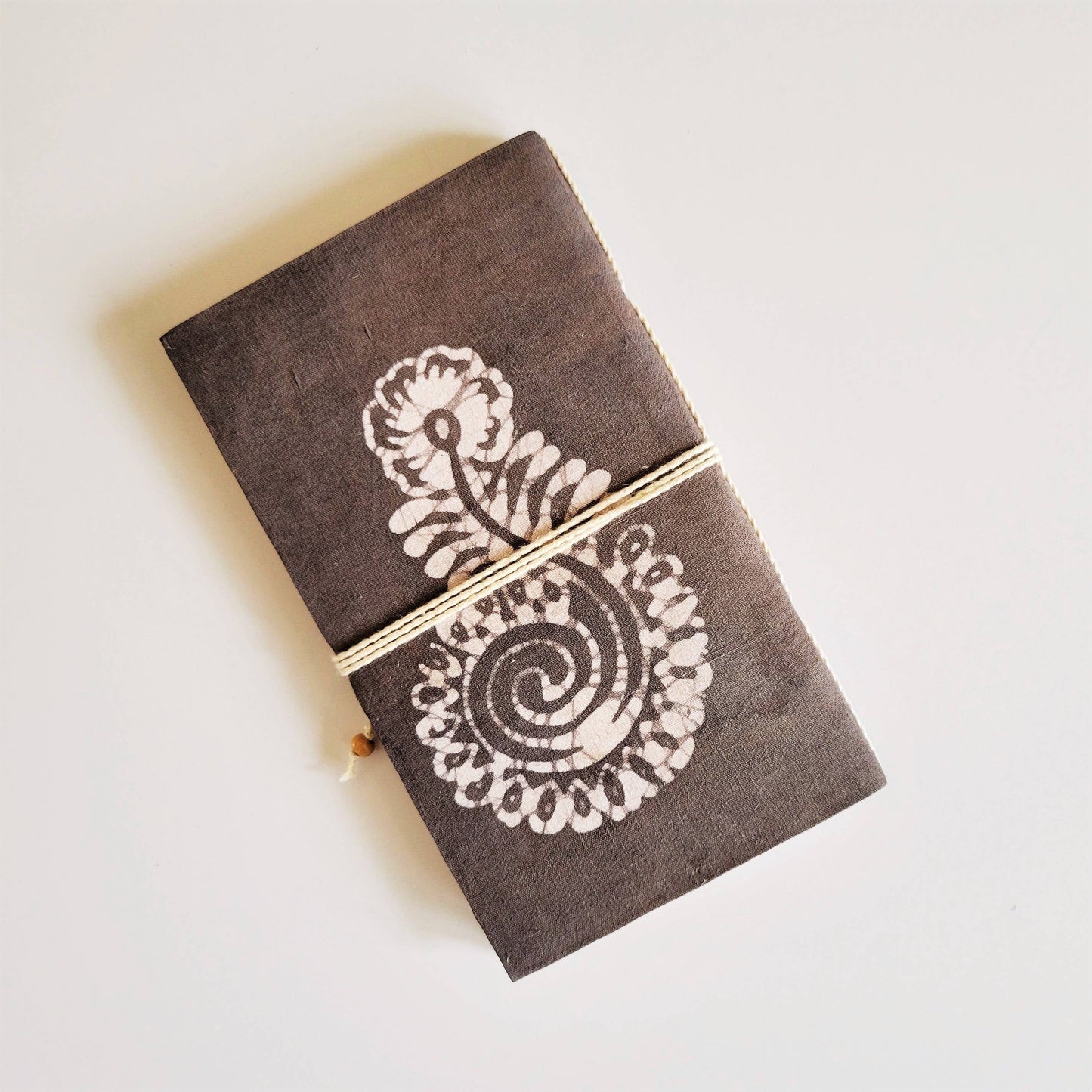 Black Kolka Pattern Vegetable Dyed Batik Journal