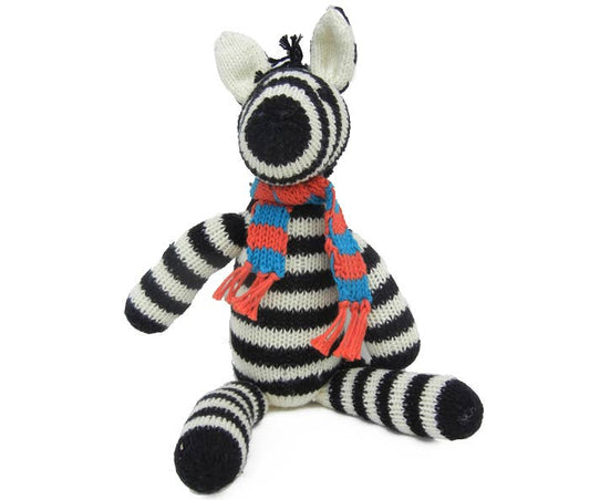 Handmade Knit Zebra