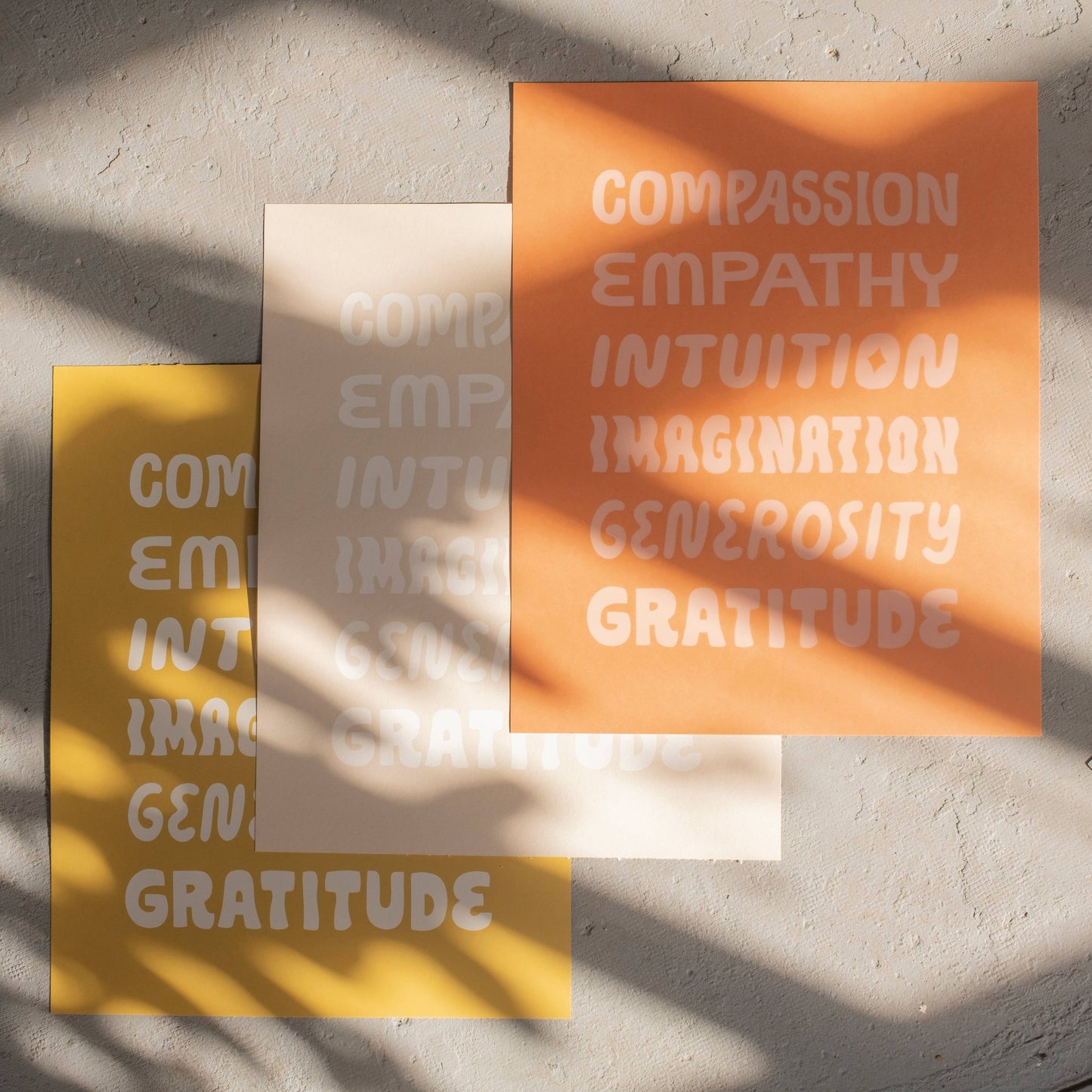 Nice Words Screen Print - Mustard