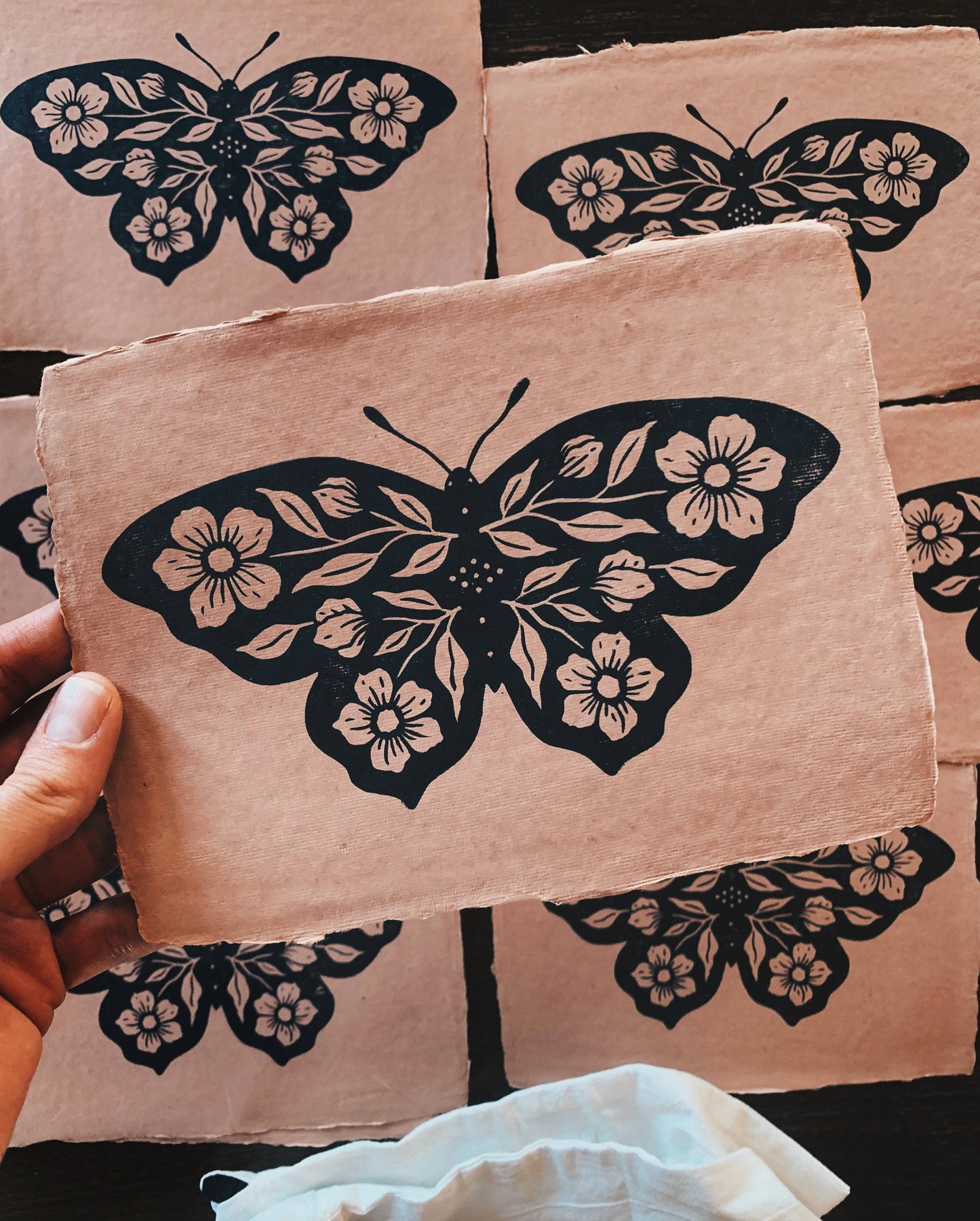 5.5x8.25 Butterfly Block Print