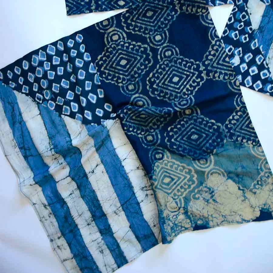 Savita Geometric Cotton Silk Bandana
