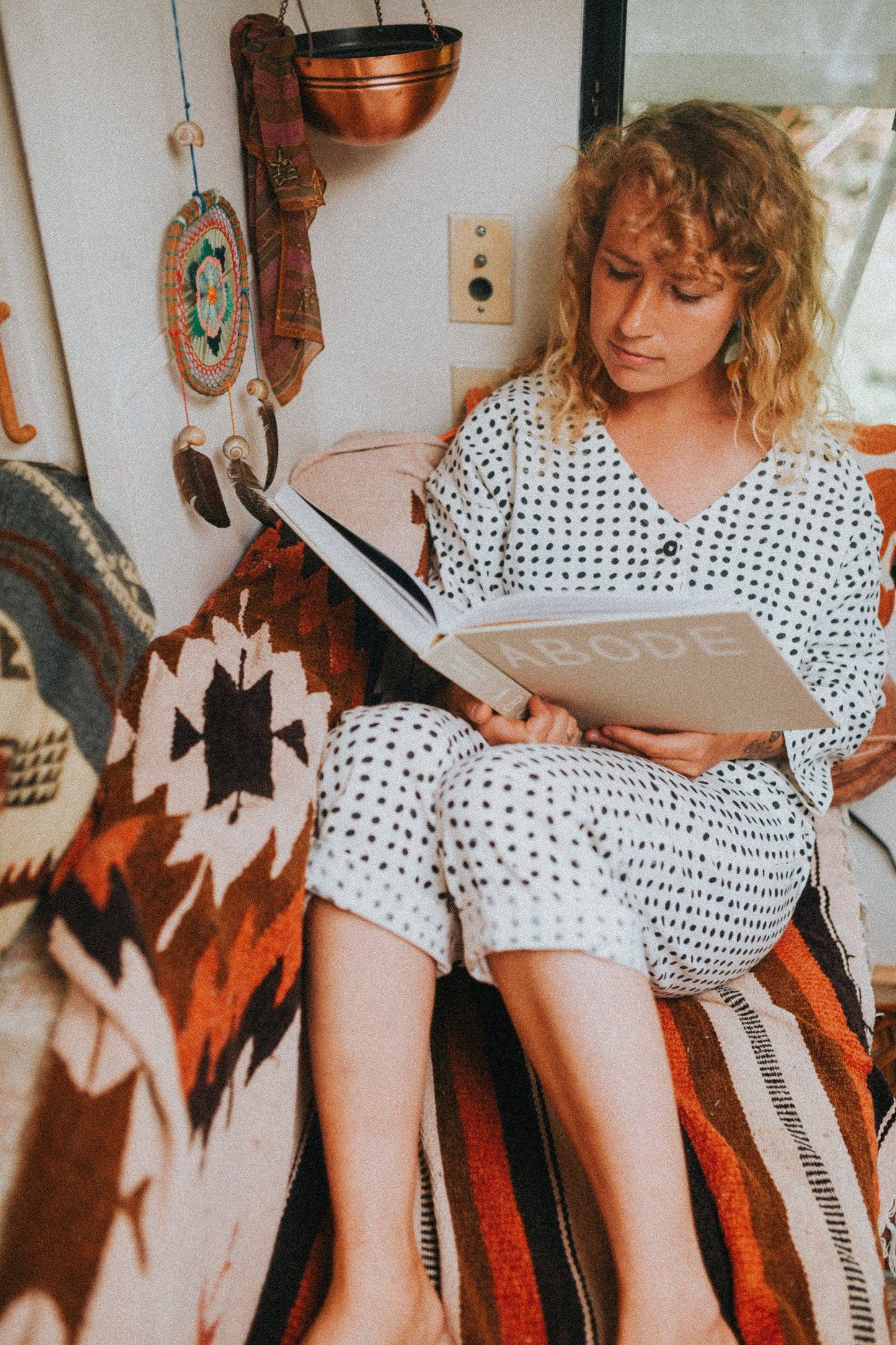 White and Black Dots Jumpsuit