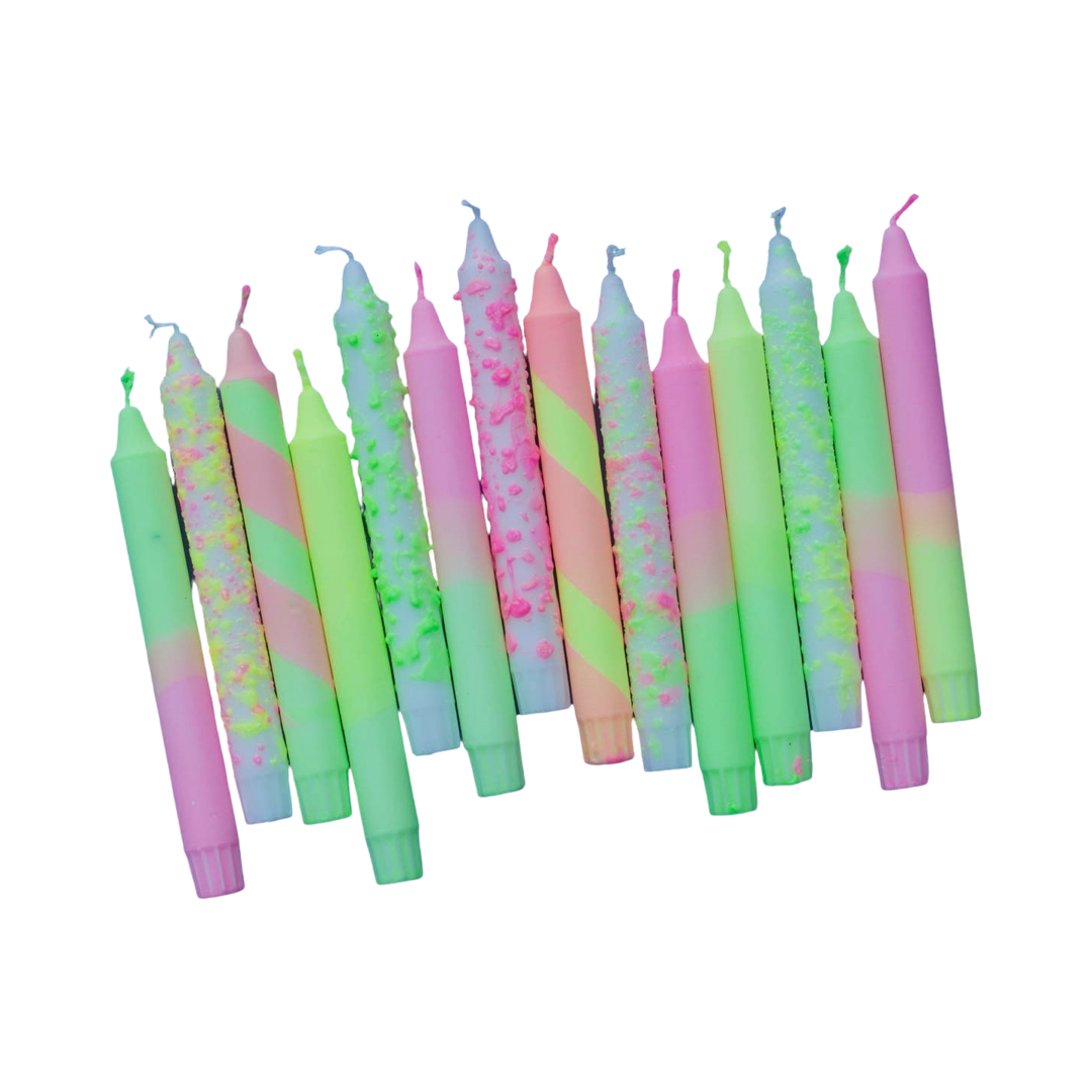 Neon Taper Candle sold individually