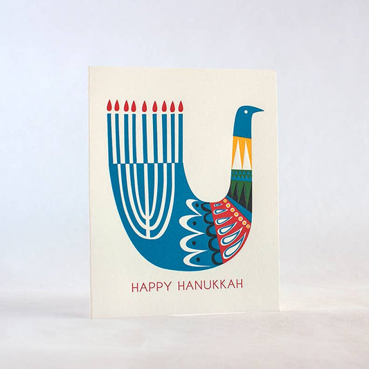Hanukkah Bird Card - Set of 8