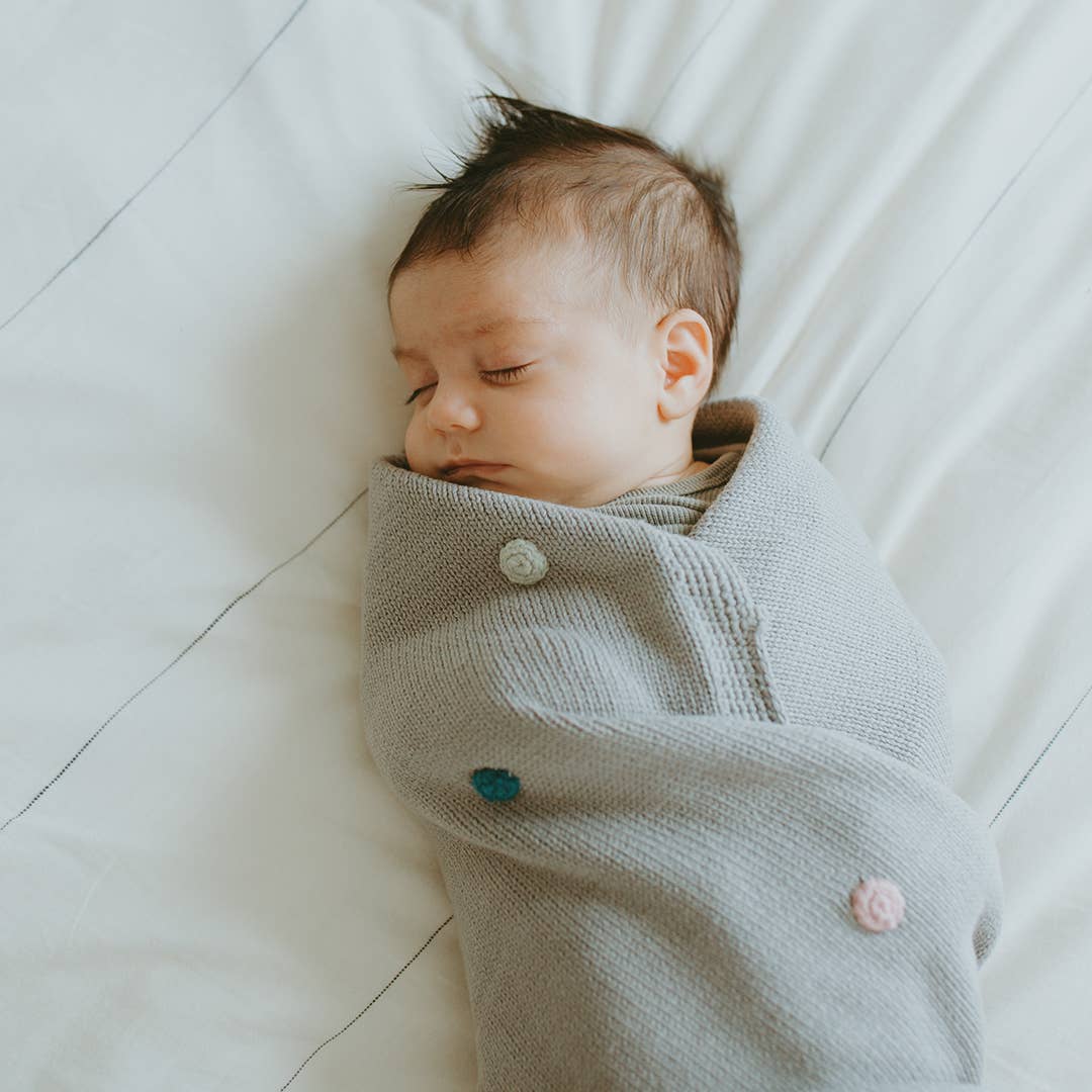 Handmade Baby Blanket - Spotty