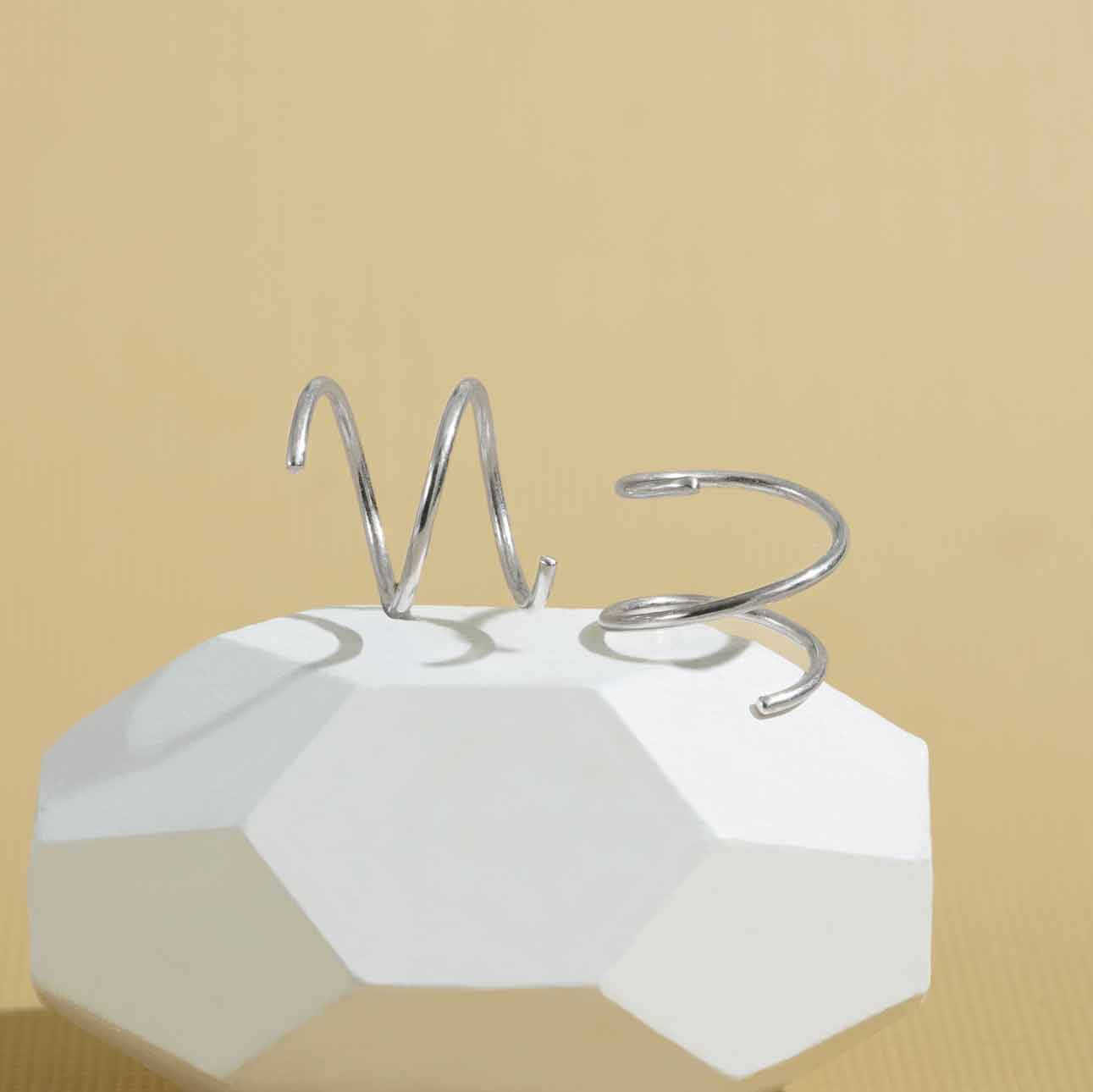 Sterling Silver Double Pierced Illusion Earrings