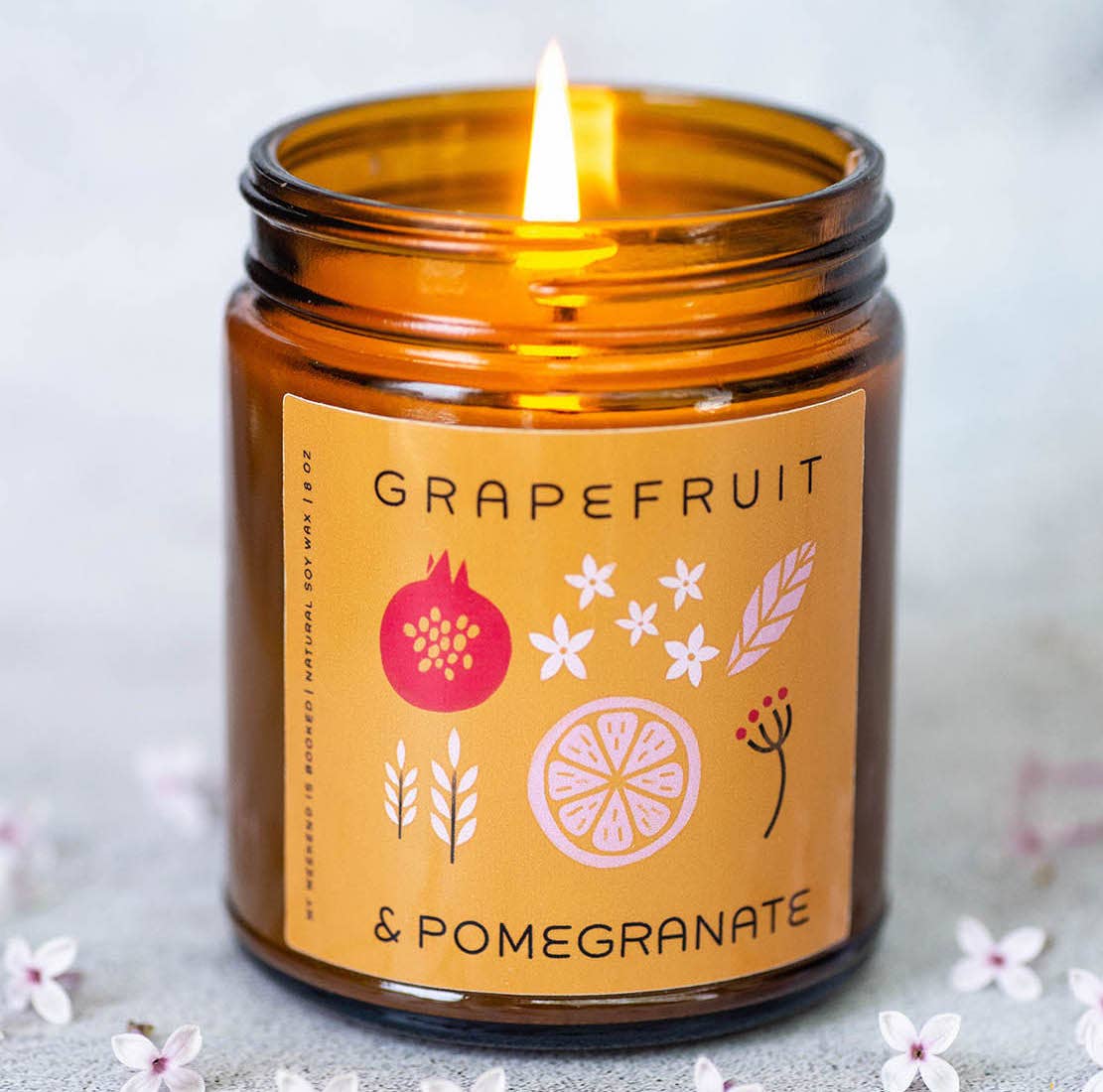 Grapefruit and Pomegranate Soy Candle