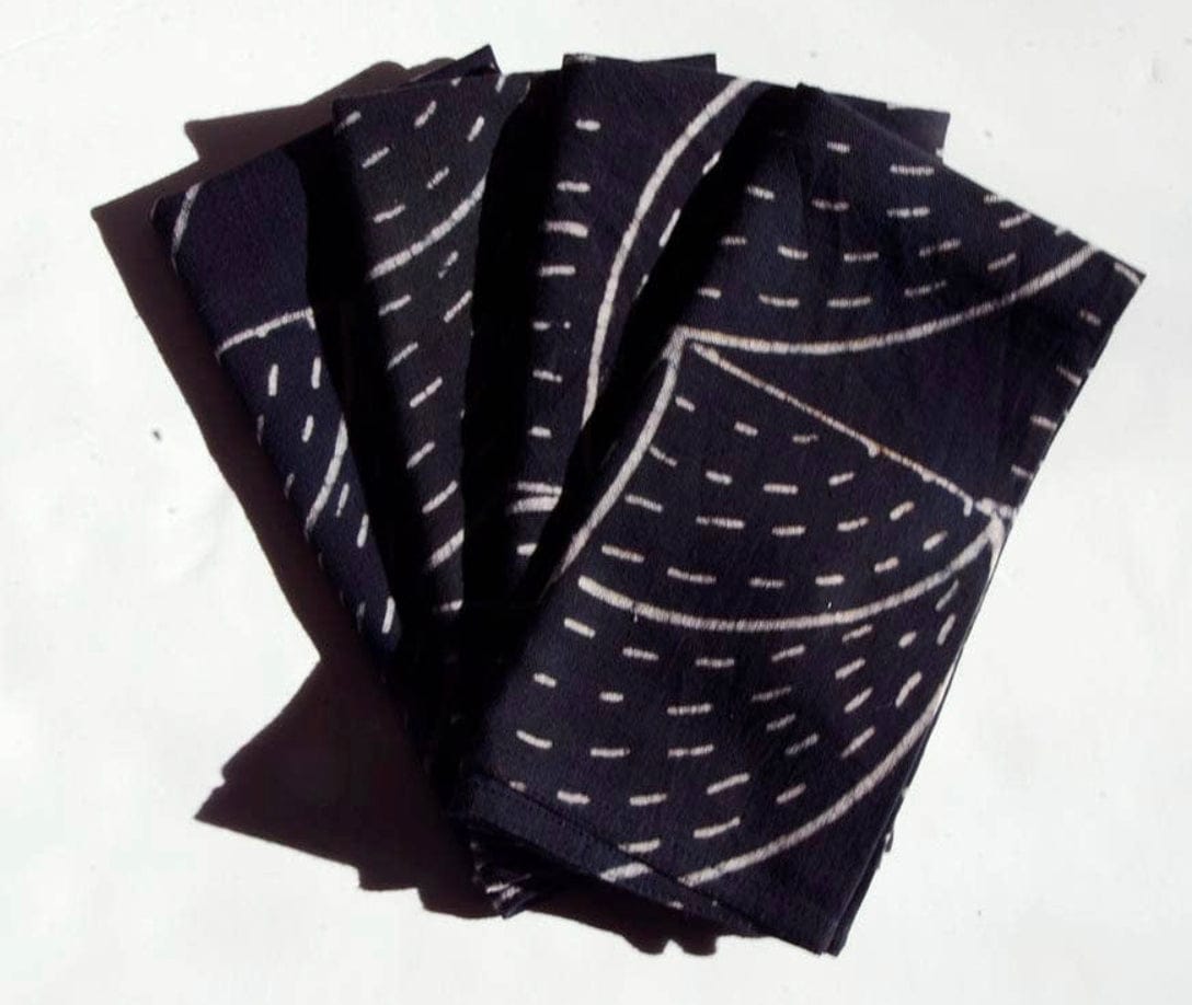 NIMBU Handprinted Cloth Napkins - Set of 4