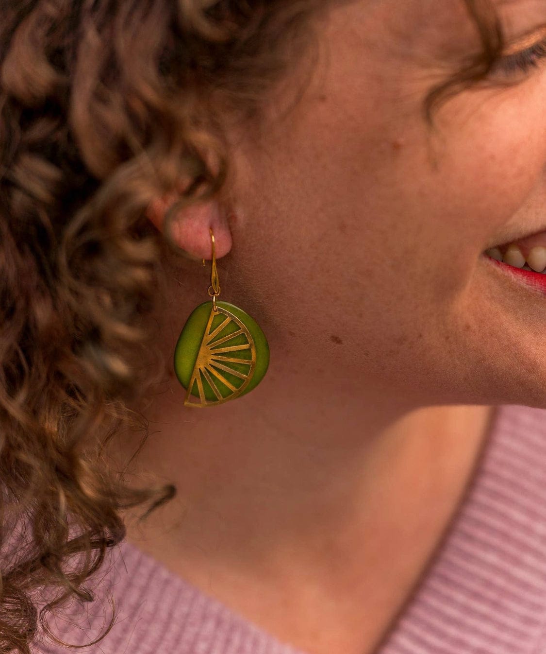 Segment Tagua Earrings