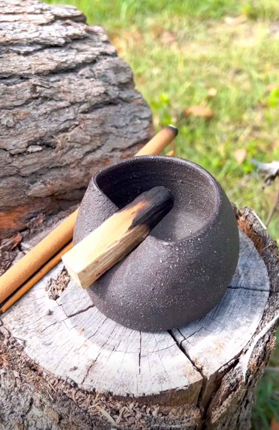 Hand thrown Incense/Sage/Palo Santo Holder