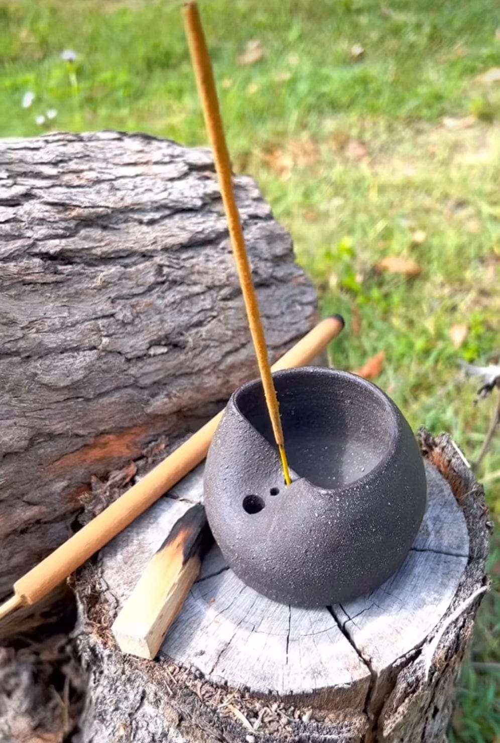 Hand thrown Incense/Sage/Palo Santo Holder