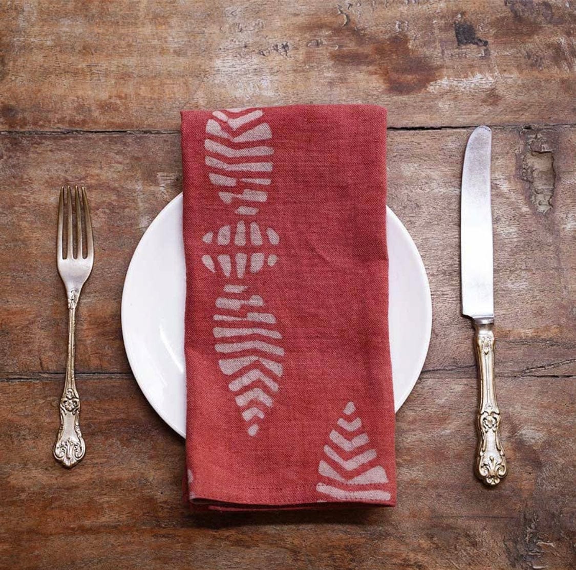 FYRE Handprinted Cloth Napkins - Set of 4