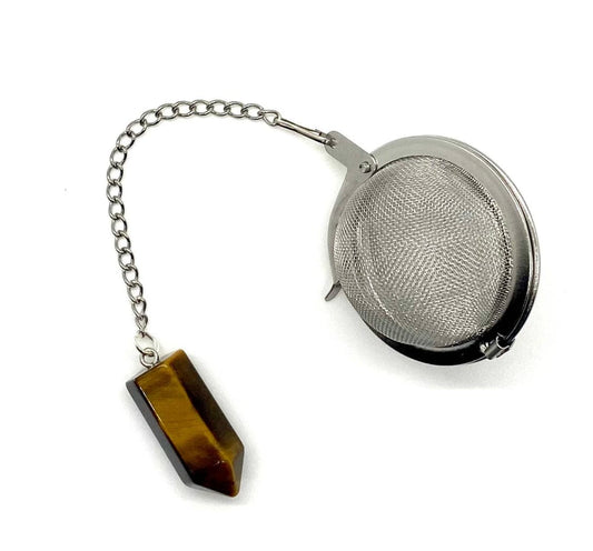 Loose Leaf Tea Strainer with Tiger's Eye