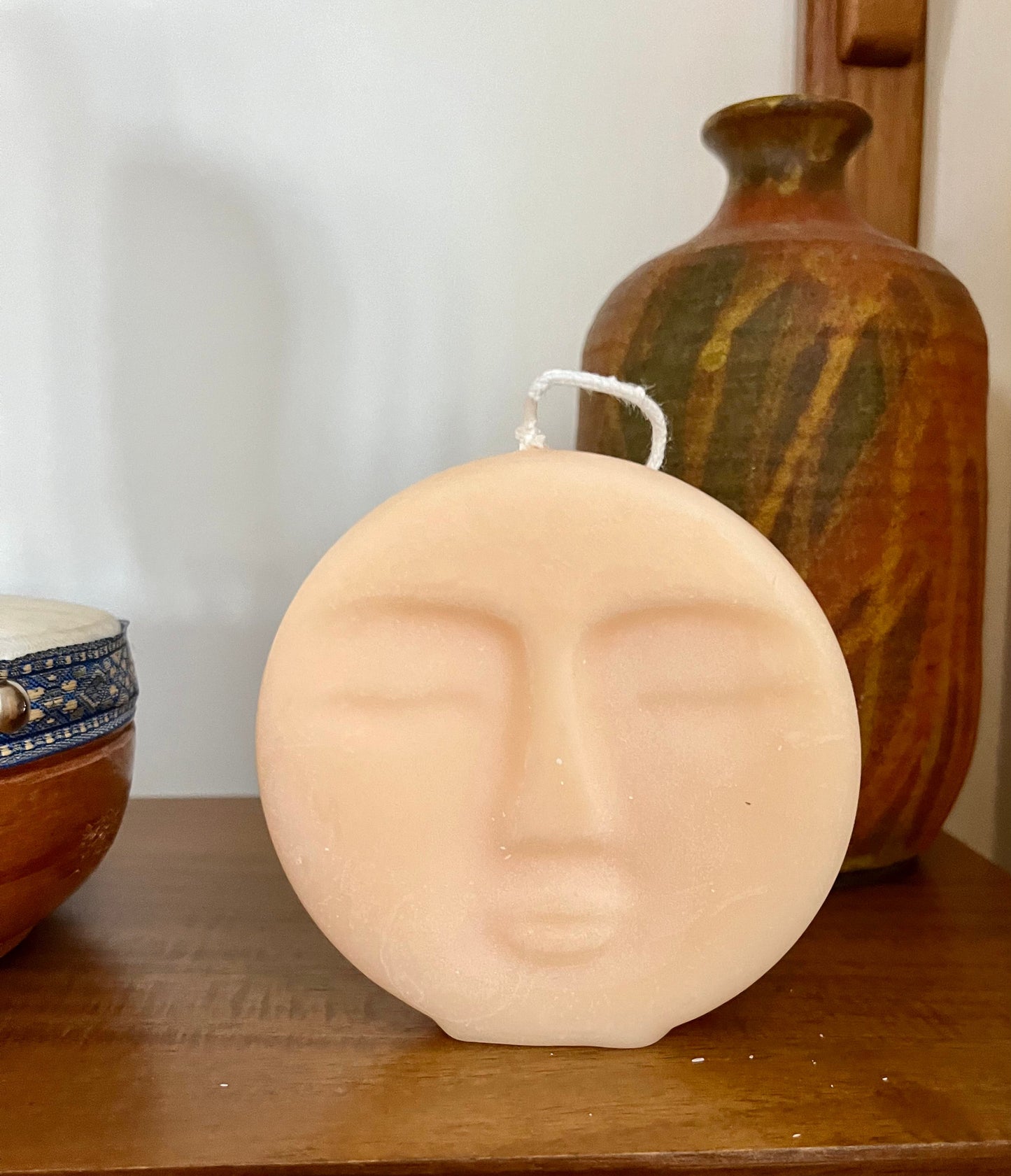 Moon Face Candle