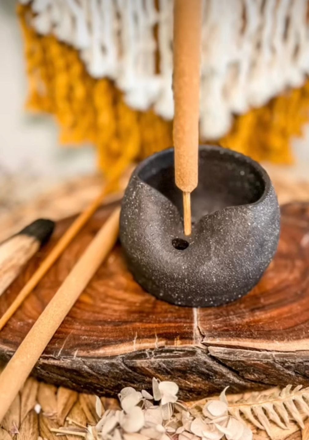 Hand thrown Incense/Sage/Palo Santo Holder